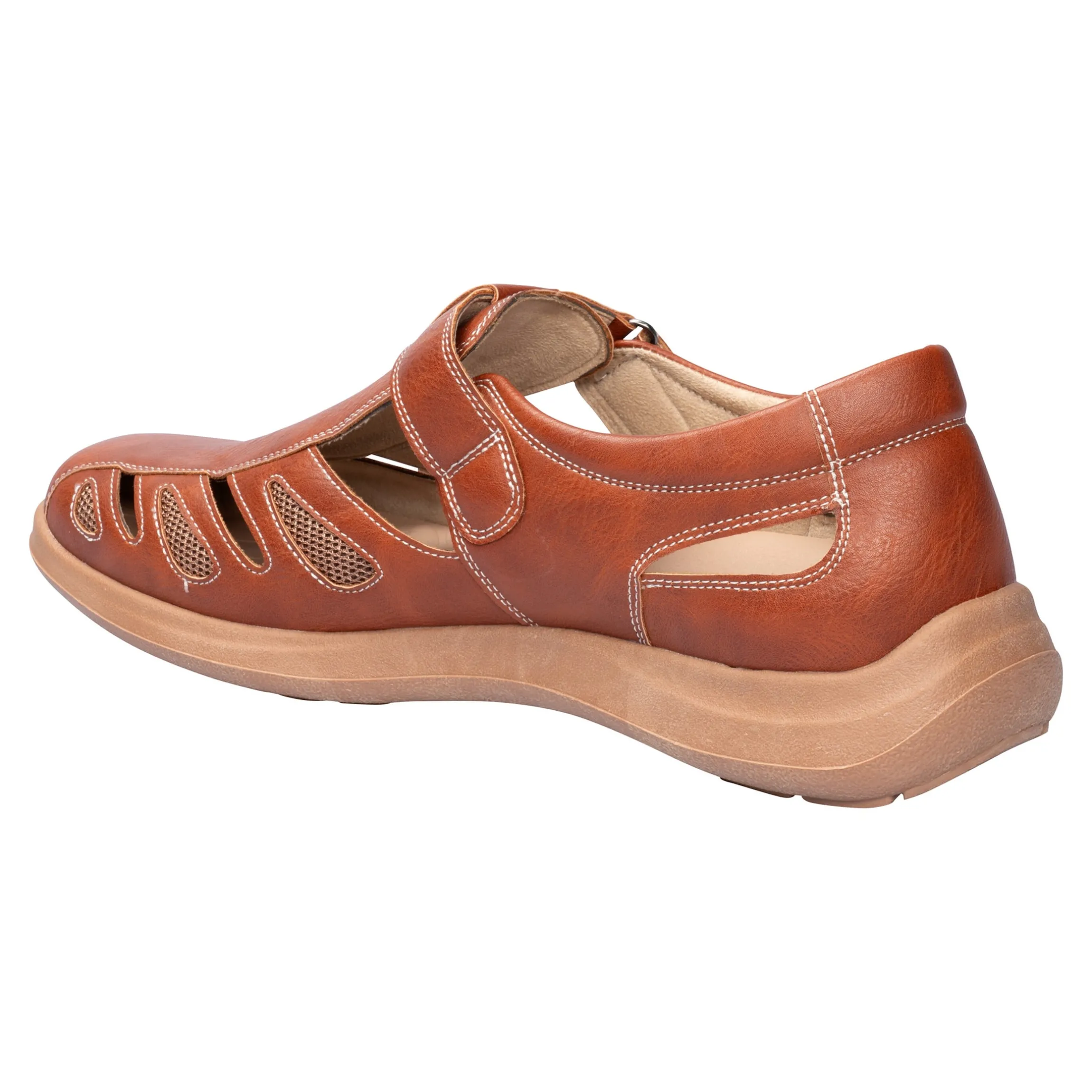Komfort-Herrensandale "Helmut" cognac