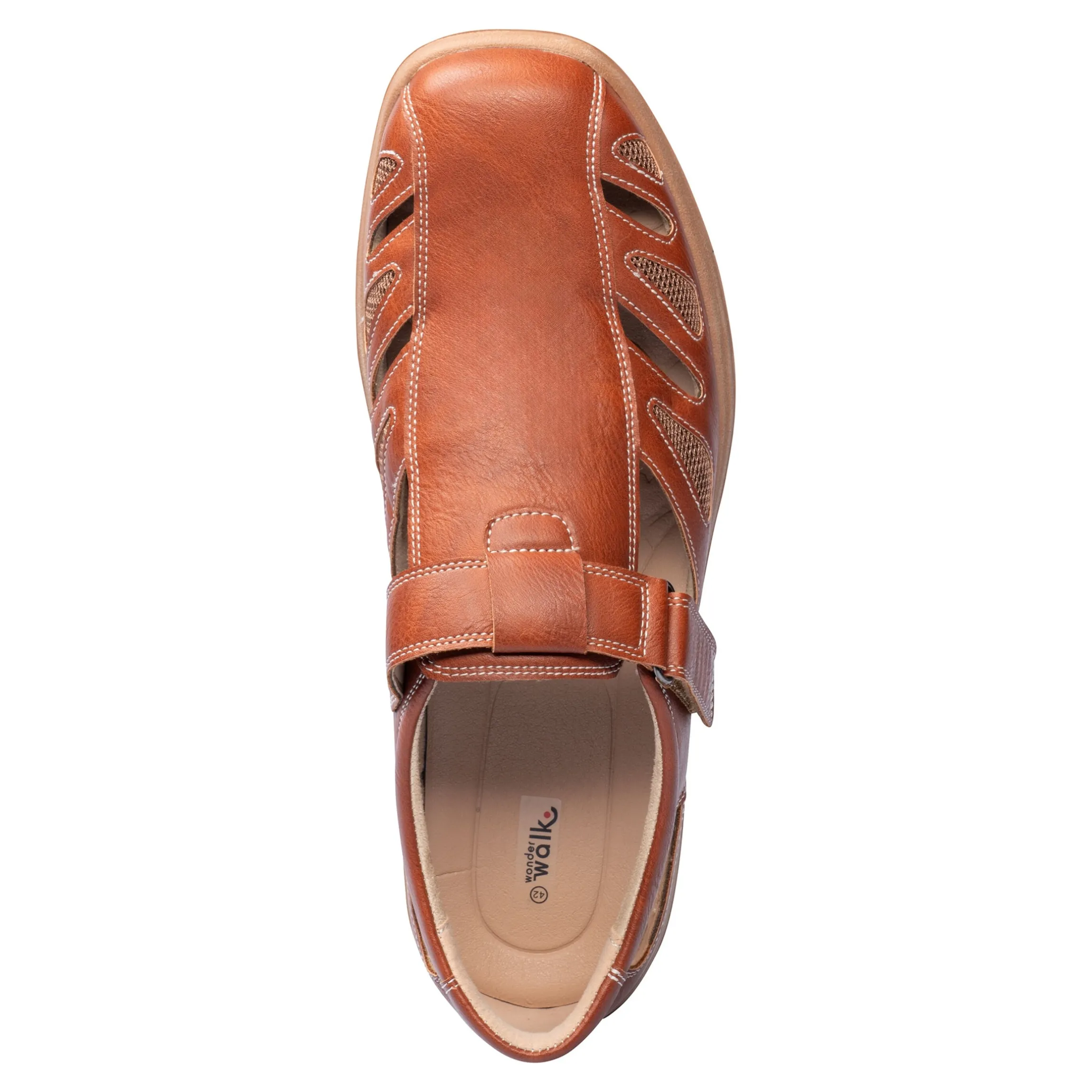 Komfort-Herrensandale "Helmut" cognac