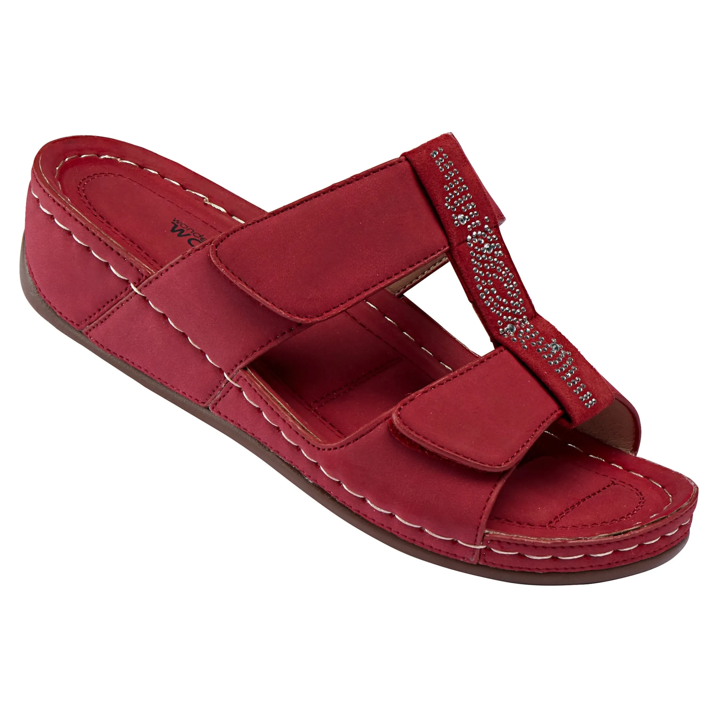 Komfort-Klettpantolette "Mia" beere