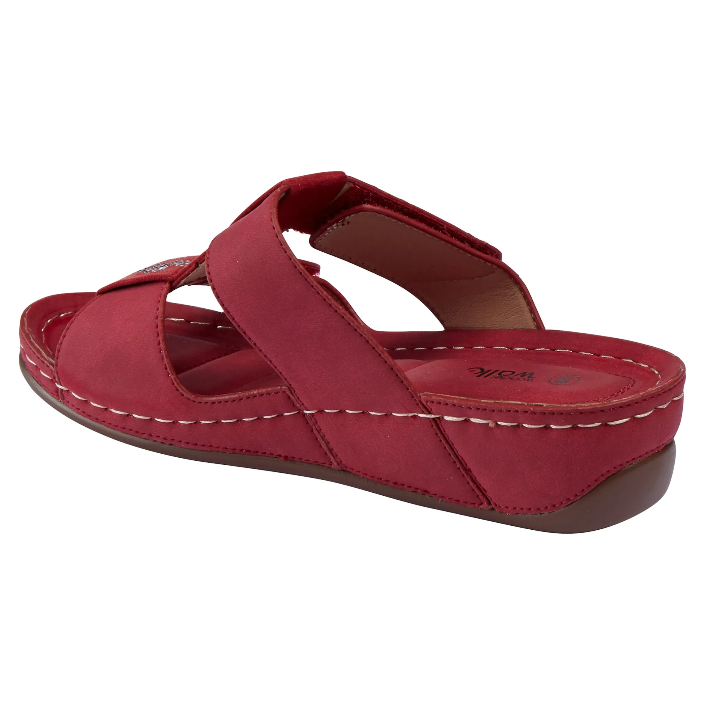 Komfort-Klettpantolette "Mia" beere