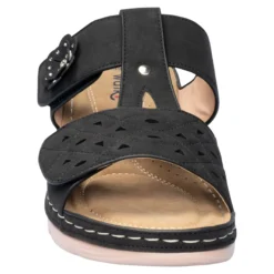 Komfort-Klettpantolette „Paula“ schwarz