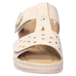 Komfort-Klettpantolette „Paula“ beige