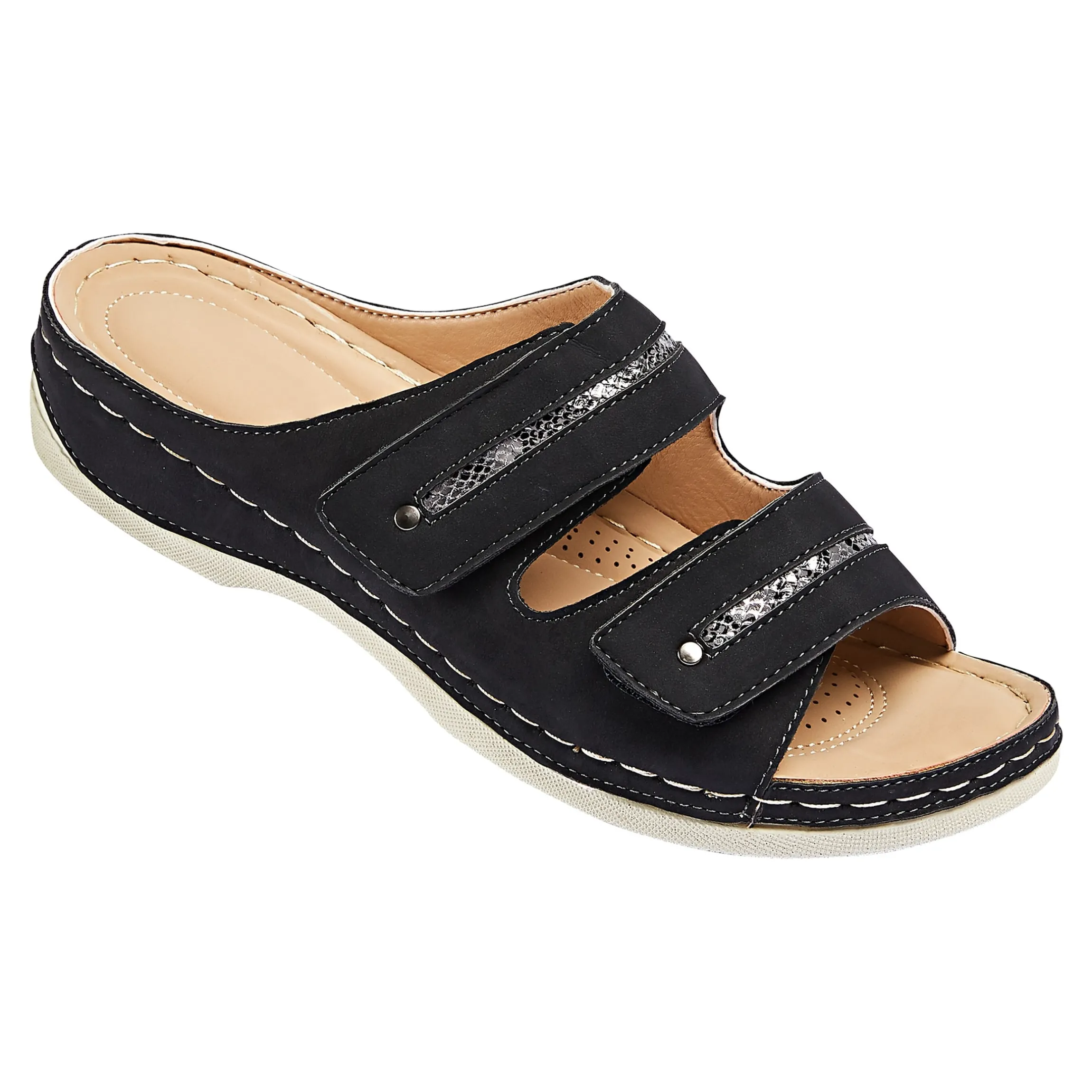 Komfort-Pantolette "Simone" schwarz