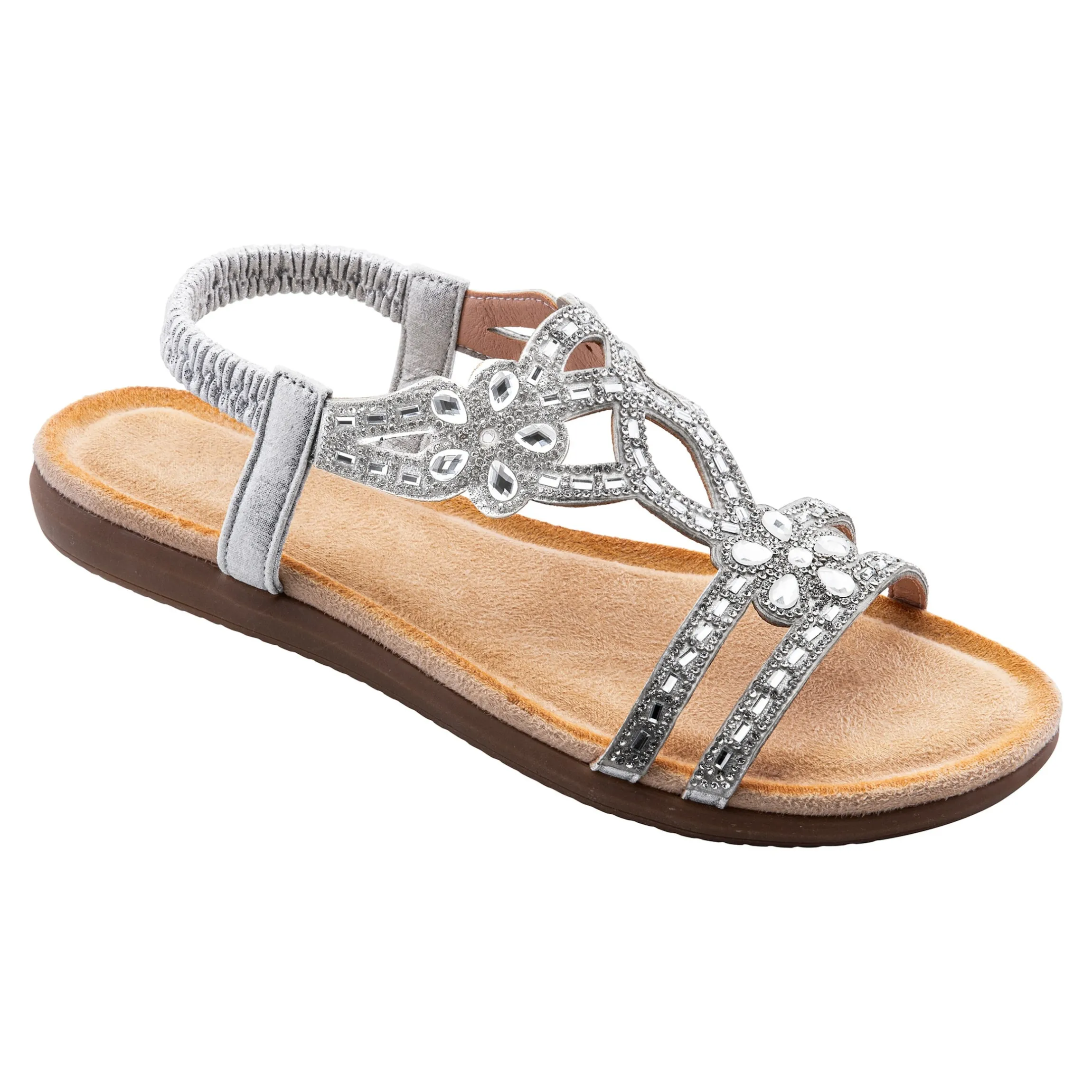 Komfort-Sandale "Elegant" silber