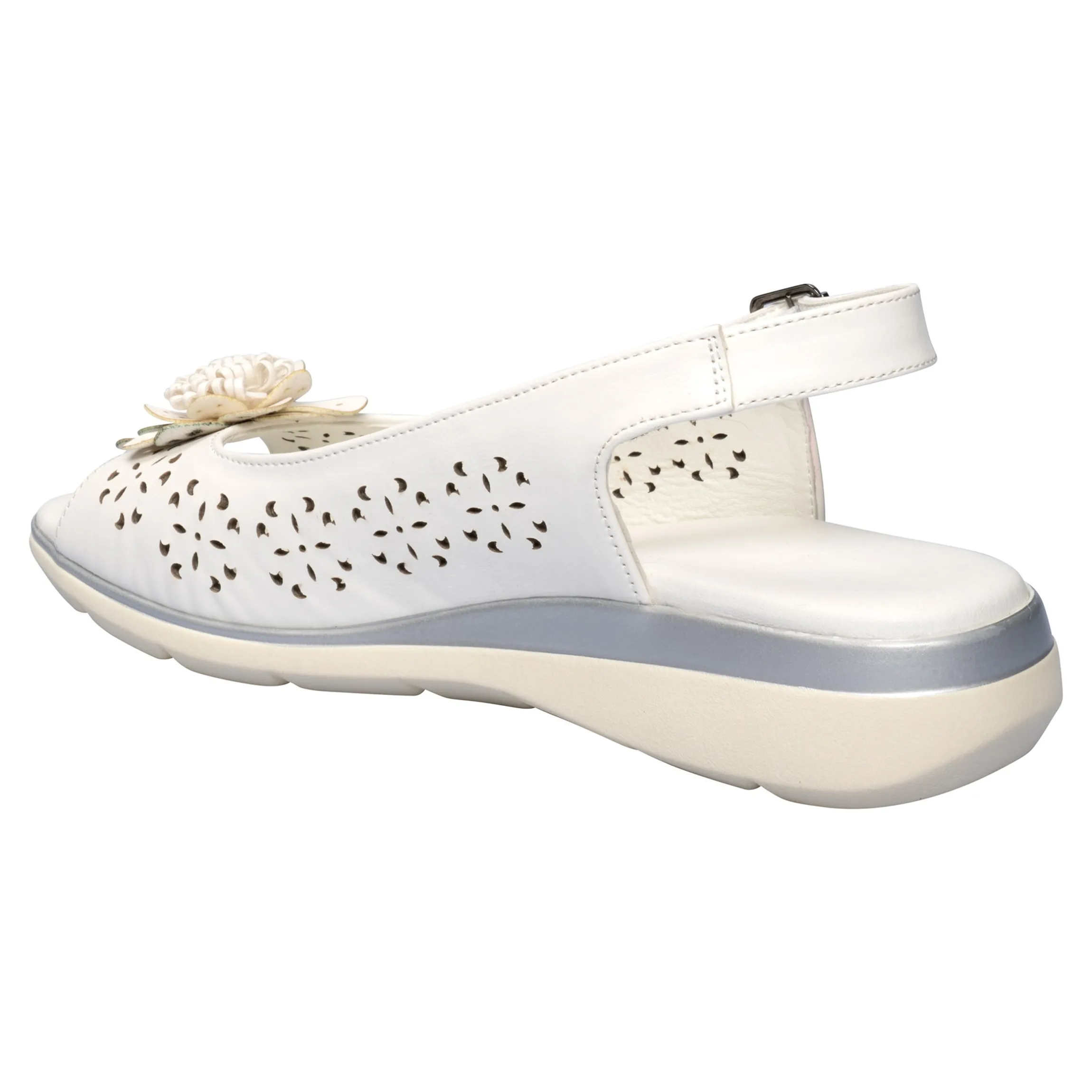 Komfort-Sandalette „Rose“ weiß