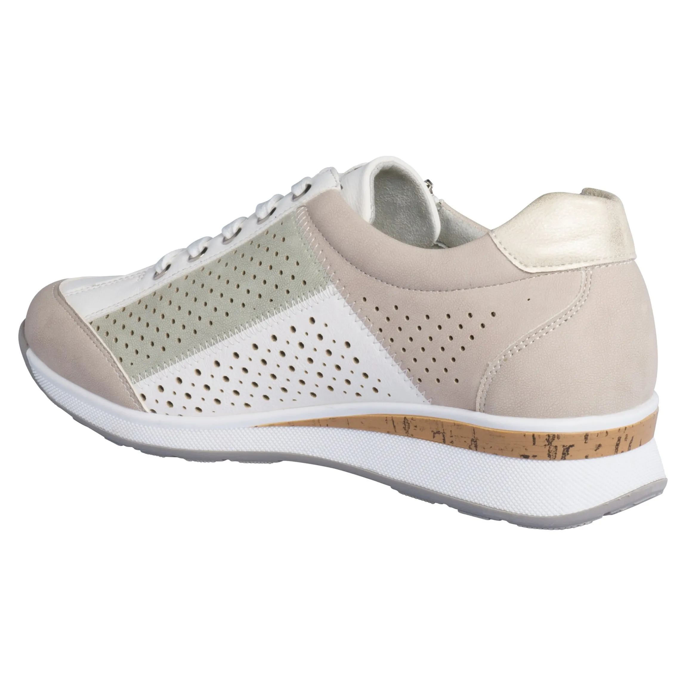 Komfort-Sneaker "Marion" taupe/grün