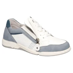 Komfort-Sneaker mit Leder-Decksohle „Lena“ rauchblau