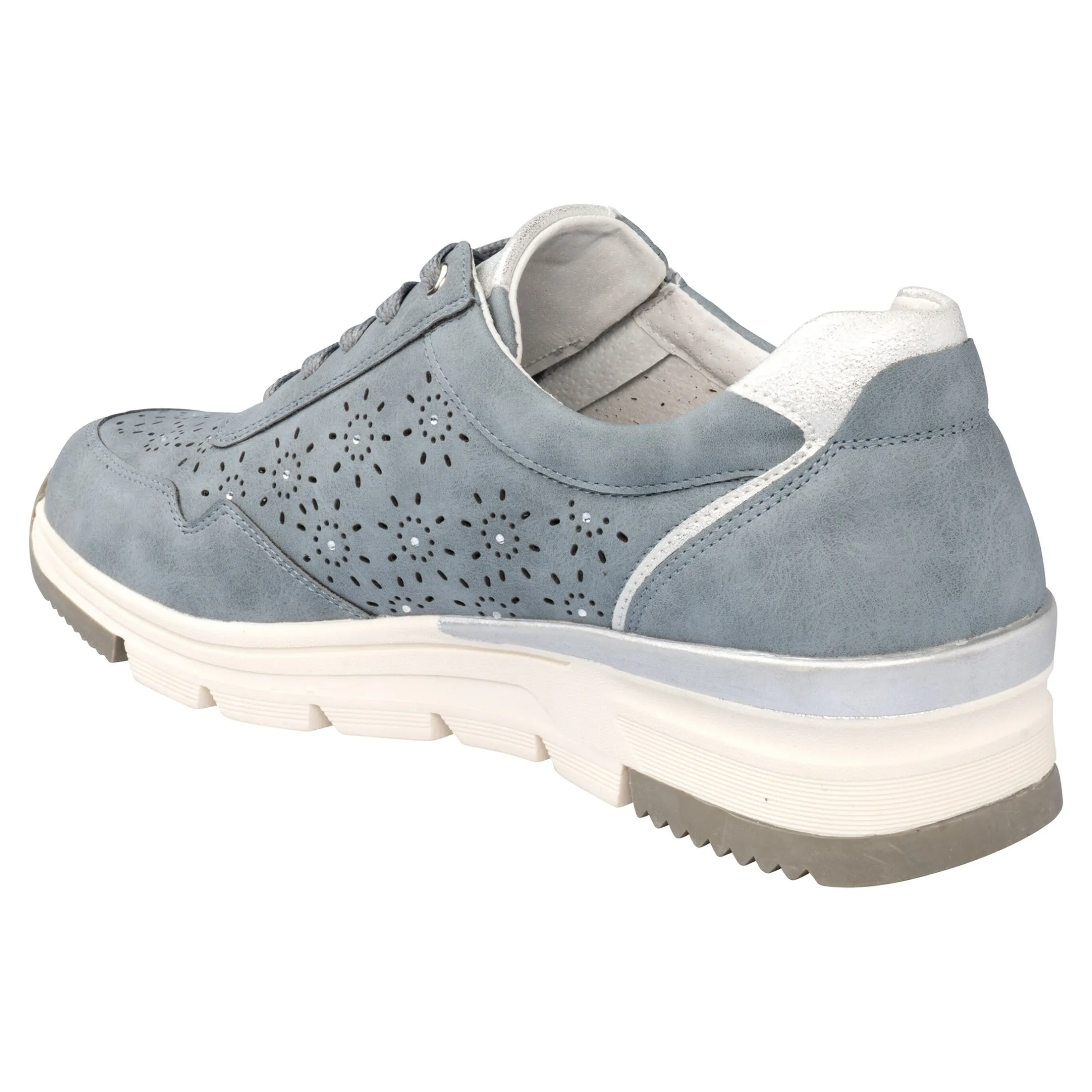 Komfort-Sneaker mit Leder „Isabelle“ rauchblau