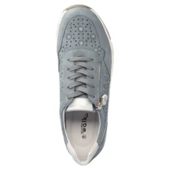 Komfort-Sneaker mit Leder „Isabelle“ rauchblau