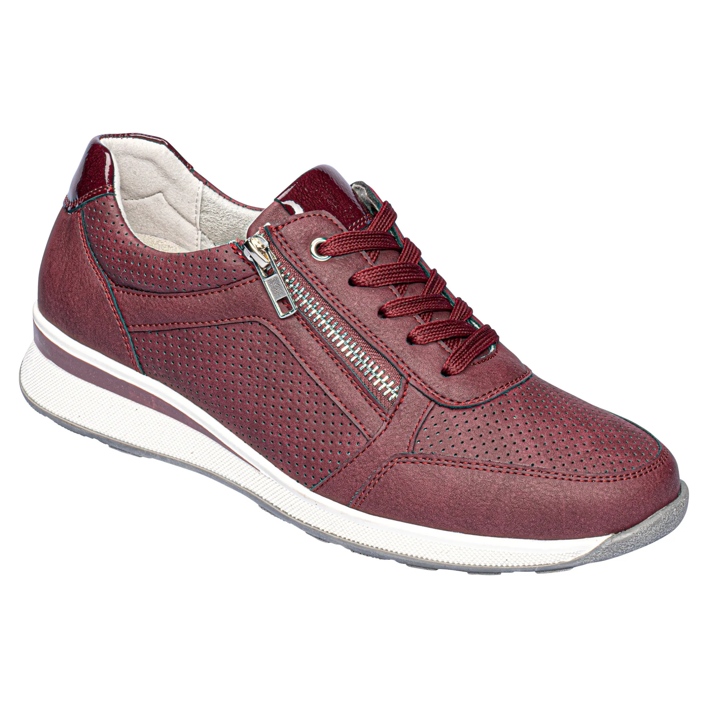 Komfort-Wechselsneaker „Julia“ mit Austauschsohle pflaume