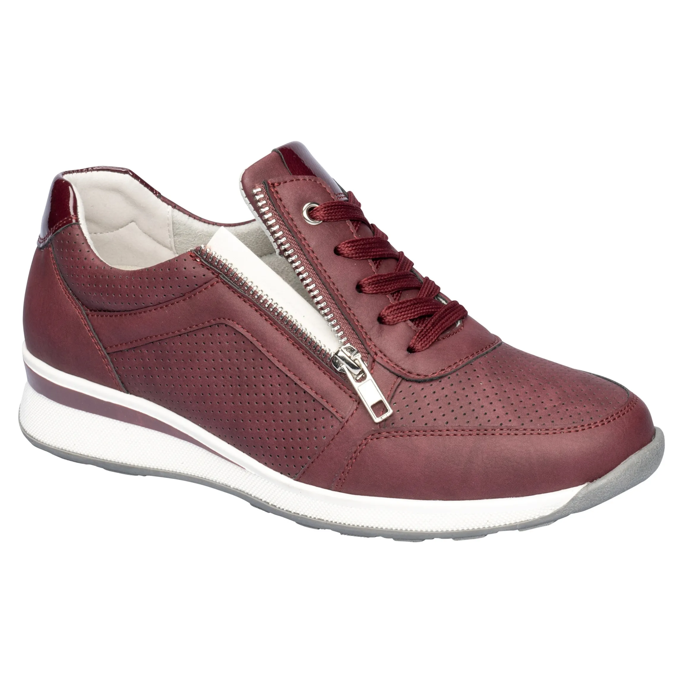 Komfort-Wechselsneaker „Julia“ mit Austauschsohle pflaume