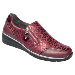 Komfort-Wärmehalbschuh „Leo“ bordeaux
