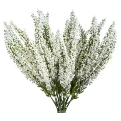 Kunstblume "Erika" grün-weiß