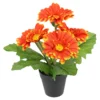 Kunstblume "Gerbera im Topf" orange
