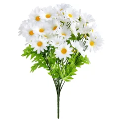 Kunstblume "Margeritenbusch" weiß