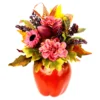 Kunstblumengesteck "Dahlien im Apfeltopf"