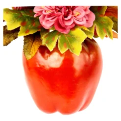 Kunstblumengesteck "Dahlien im Apfeltopf"