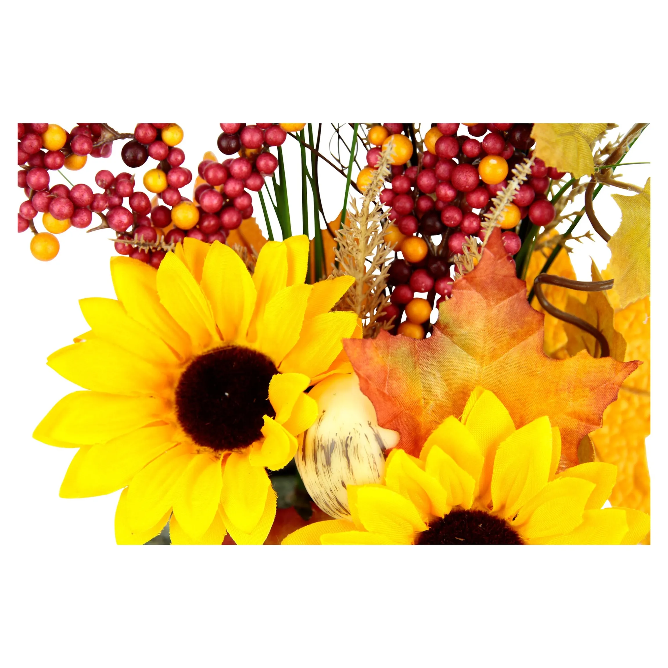 Kunstblumengesteck "Sonnenblumen auf Stein"