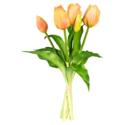 Kunstblumen Tulpenbund orange