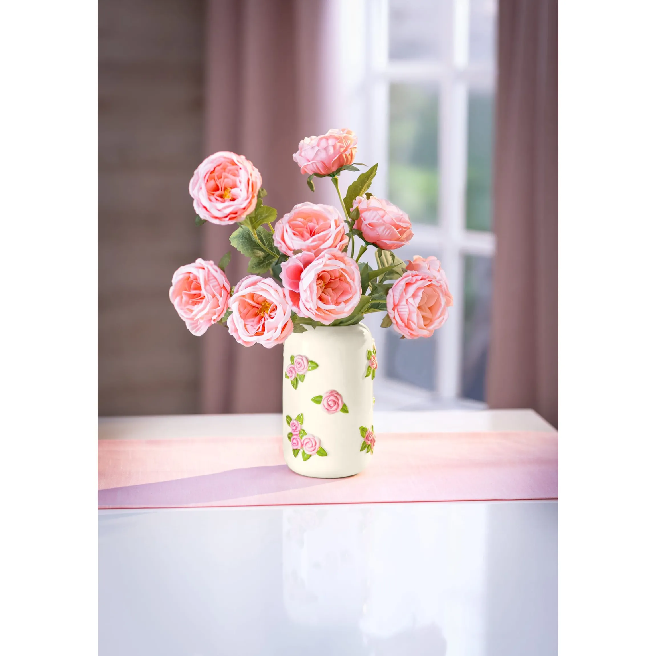 Kunstblume "Wildrose" rosa