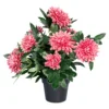 Kunstpflanze "Dahlien-Busch", 1 Stück pink