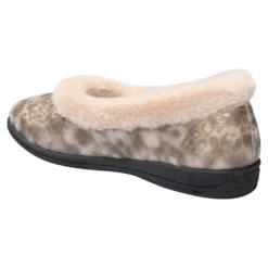 Kuschel-Hausschuh-Ballerina „Birgit“ beige