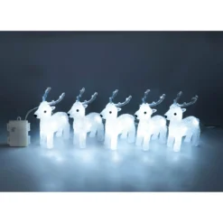 LED-Dekofigur "Rentiere", 5 Stück
