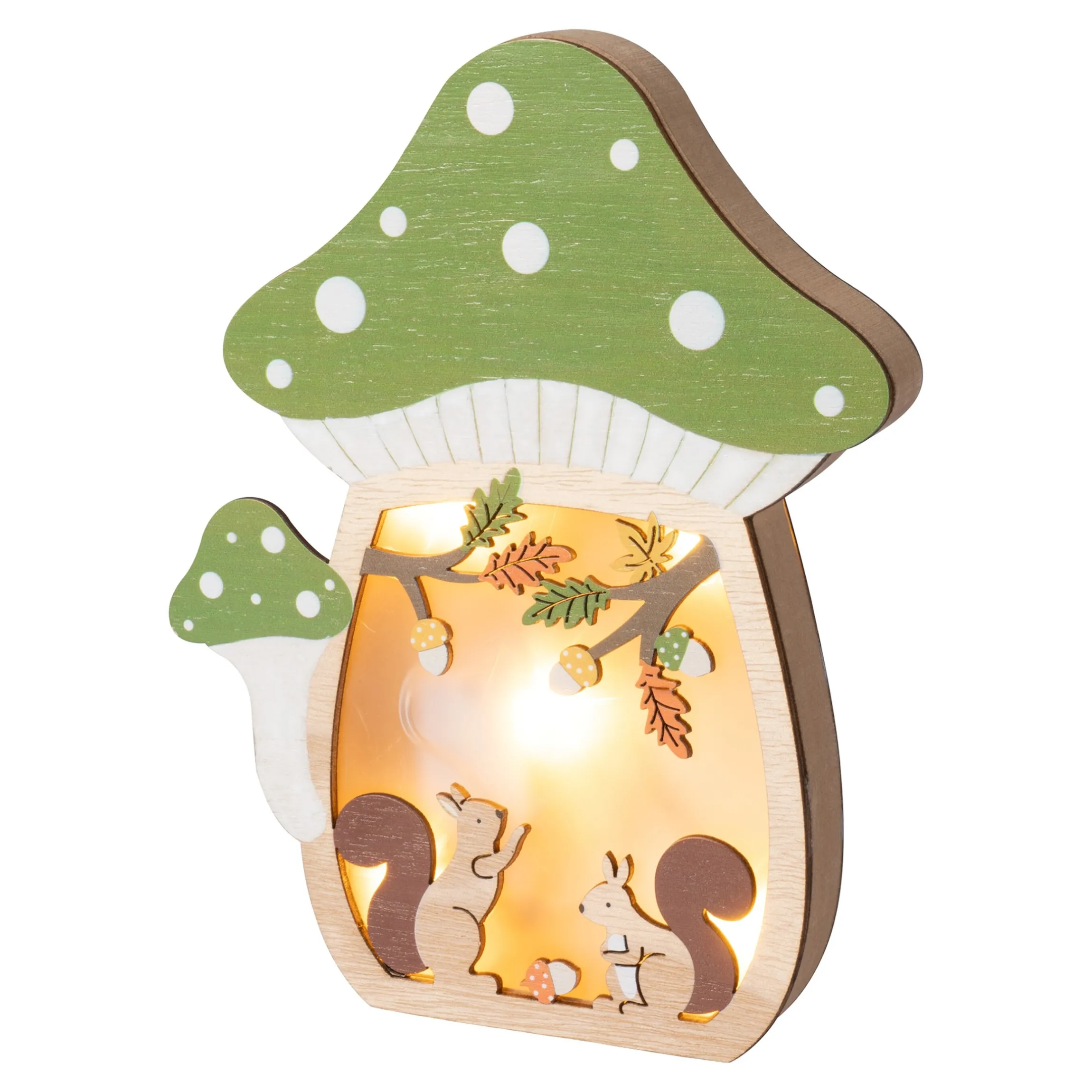 LED-Dekoration "Pilz" grün