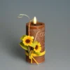 LED-Echtwachskerze „Sonnenblumen“