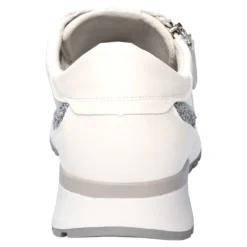 Leder-Komfortsneaker "Glitzer" silber
