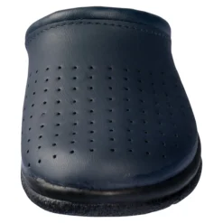 Leder-Pantolette für Herren blau