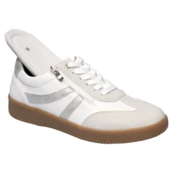 Leder-Sneaker „Lisa“ grau