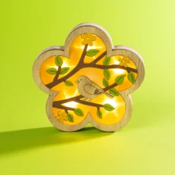LED-Holzdeko ­„Vogelzwitschern“