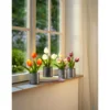 LED-Kunstblume Tulpentöpfchen "Real Touch" lila