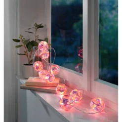 LED-Lichterkette „Rosenball“, 135 cm