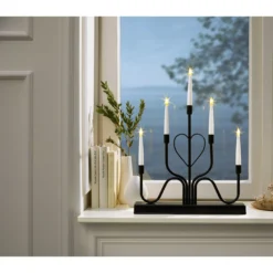 LED-Metall-Kerzenleuchter „Eleganza“