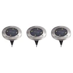 LED-Solar-Bodenleuchten, 3 Stück