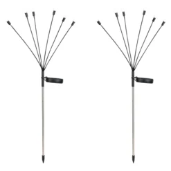 LED-Solar-Gartenstecker "Glühwürmchen", 2 Stück bunt