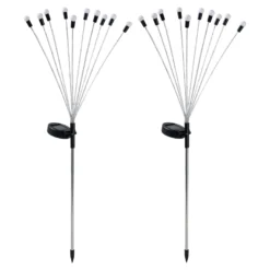 LED-Solar-Gartenstecker "Glühwürmchen", 2 Stück farbwechsel