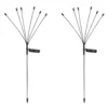 LED-Solar-Gartenstecker "Glühwürmchen", 2 Stück weiß