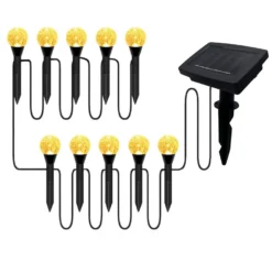 LED-Solar-Stecker „Spotlight“, 10Stück