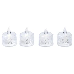 LED-Teelichter „Diamond“, 4 Stück