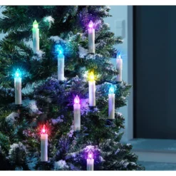 LED-Weihnachtsbaumkerzen, 10 Stück + Fernbedienung