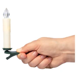 LED-Weihnachtsbaumkerzen, 10 Stück + Fernbedienung