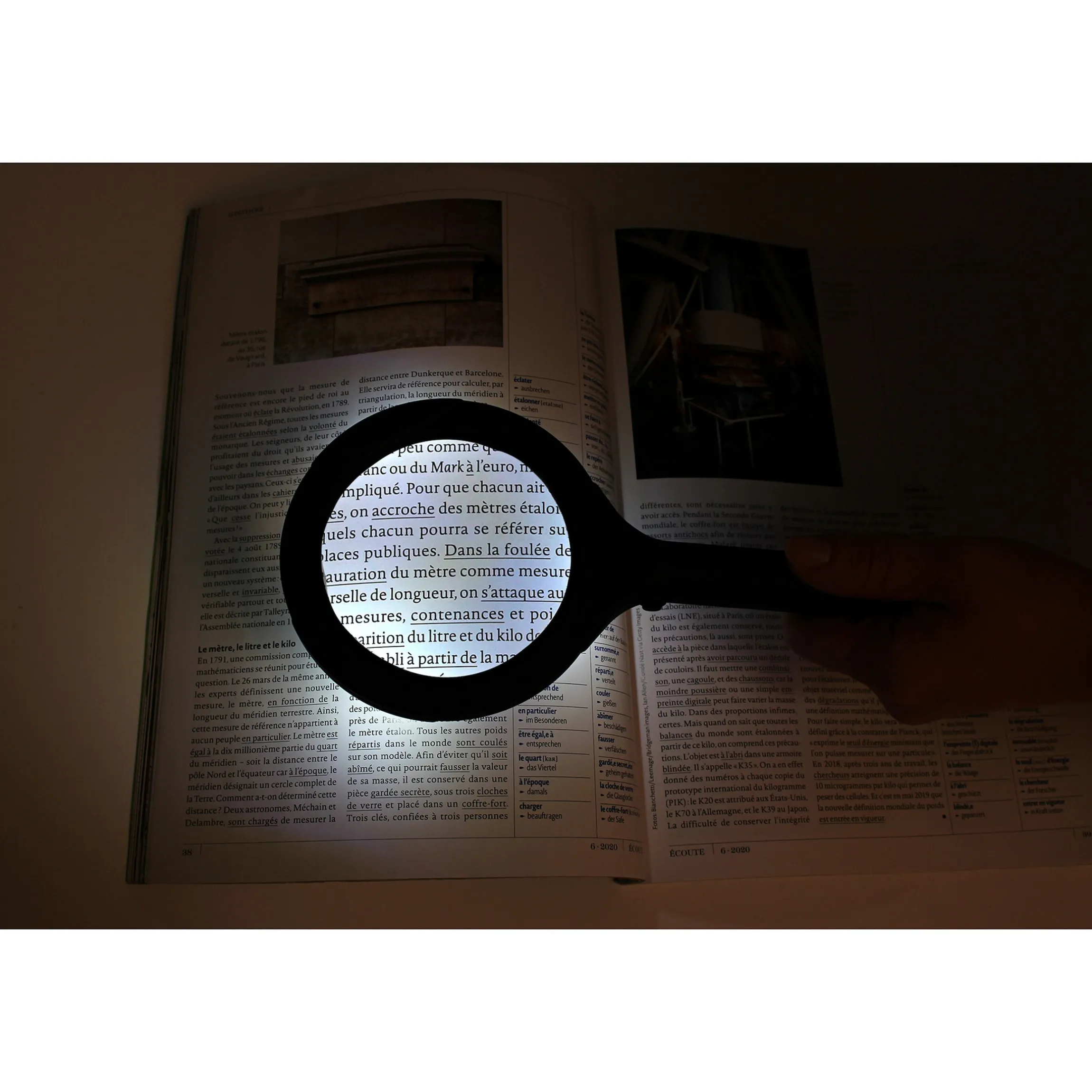 Lupe 3-fach mit LED