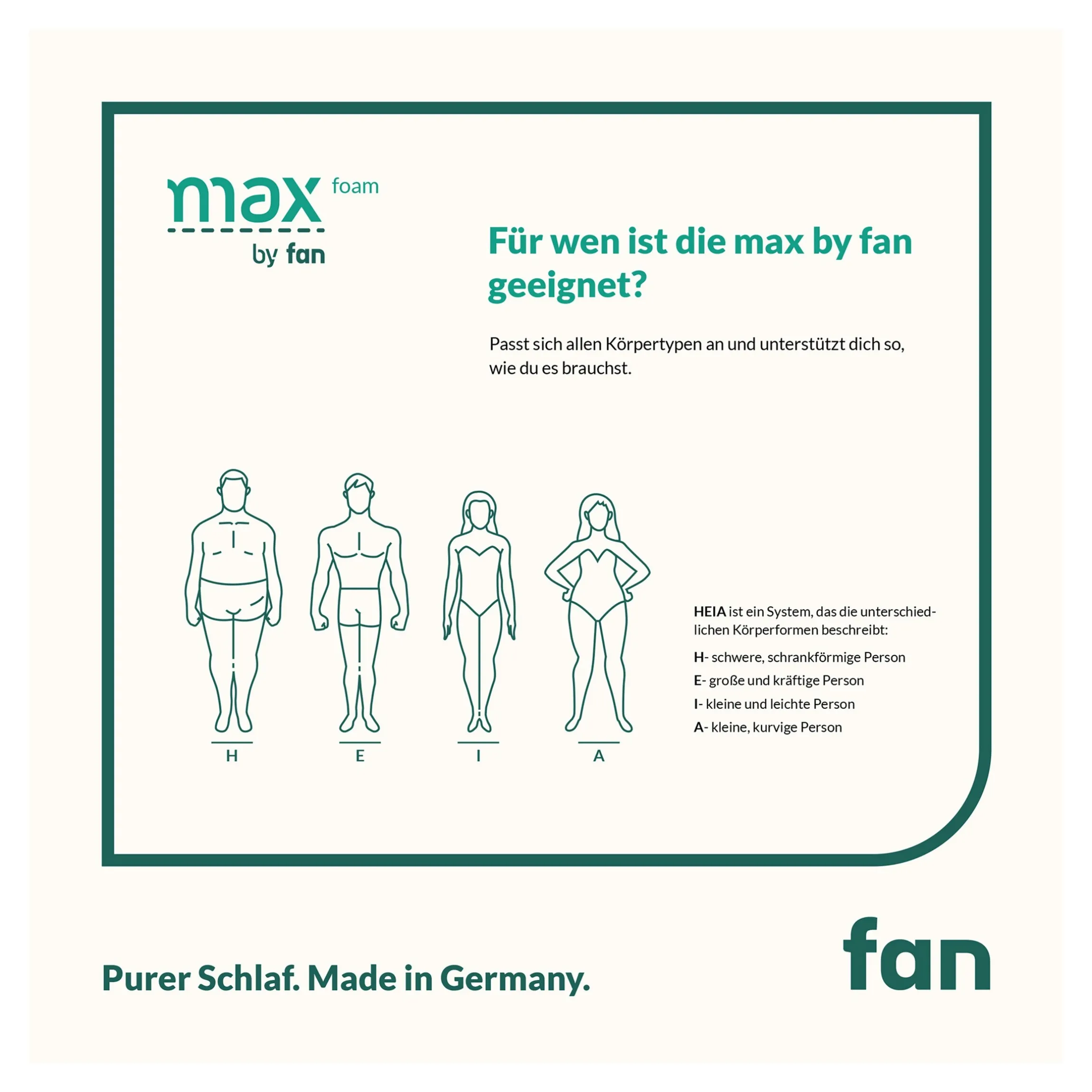 Matratze max foam by fan