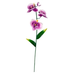 Metall-Gartenstecker "Orchidee" lila