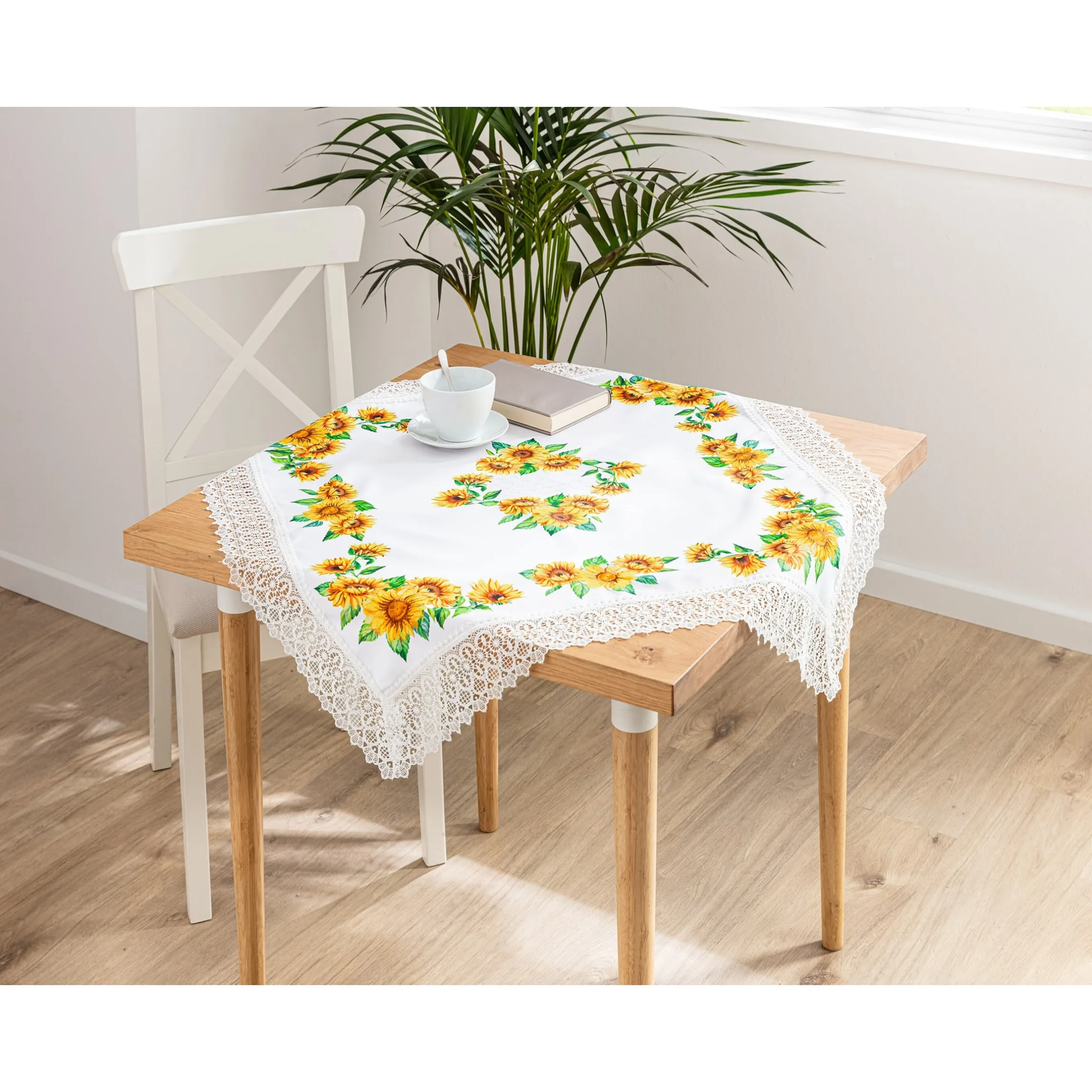 Mitteldecke "Sonnenblume", 85x85 cm