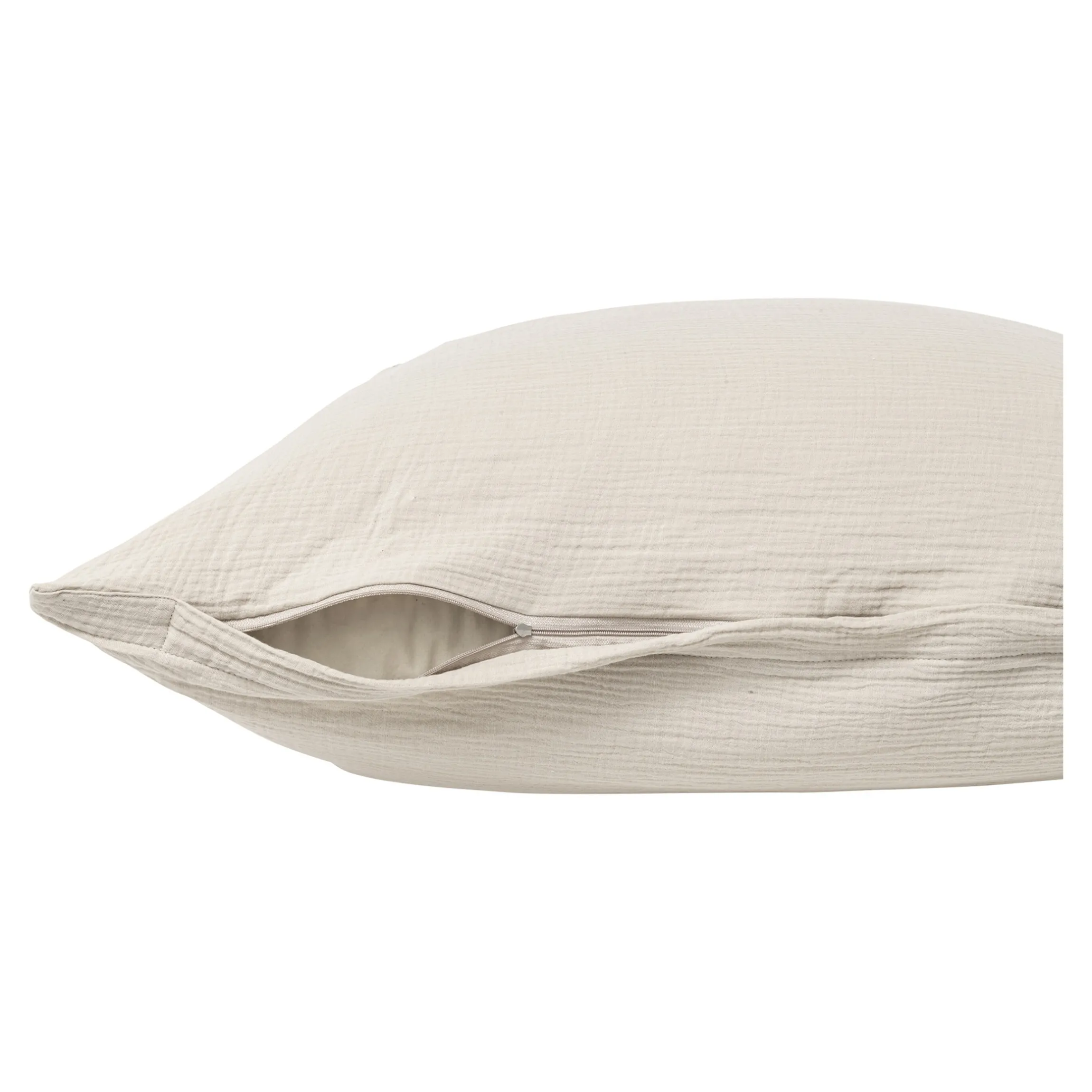Musselin-Baumwollbettwäsche Set "Annalena", 4 teilig, 135x200 cm beige