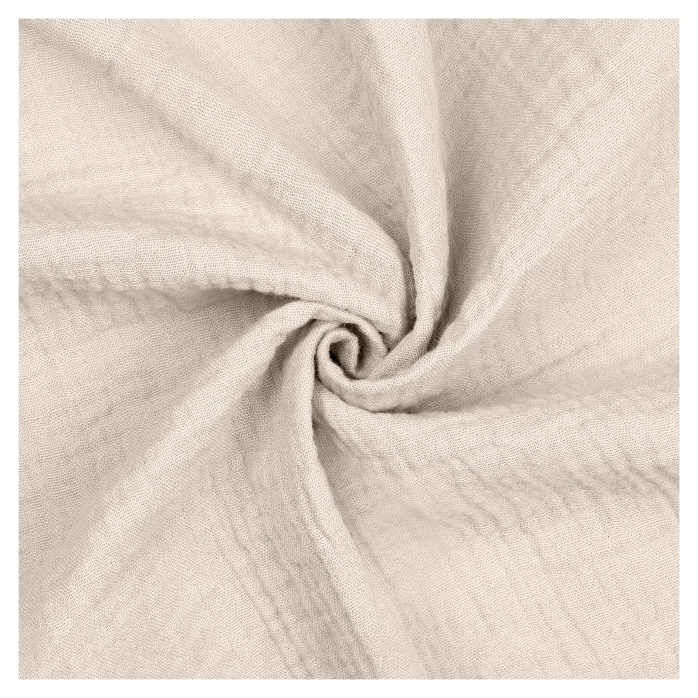 Musselin-Baumwollbettwäsche Set "Annalena", 4 teilig, 135x200 cm beige